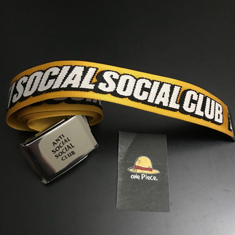 DS Anti Social Social Club ASSC Belt Yellow New